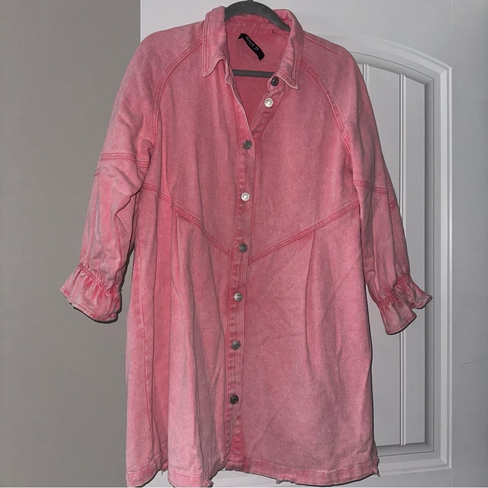 Pink Denim Dress